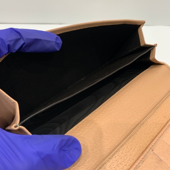 Gucci Brown Pink GG Canvas Long Wallet Sku#85601 (Gently used) - Picture 10 of 16